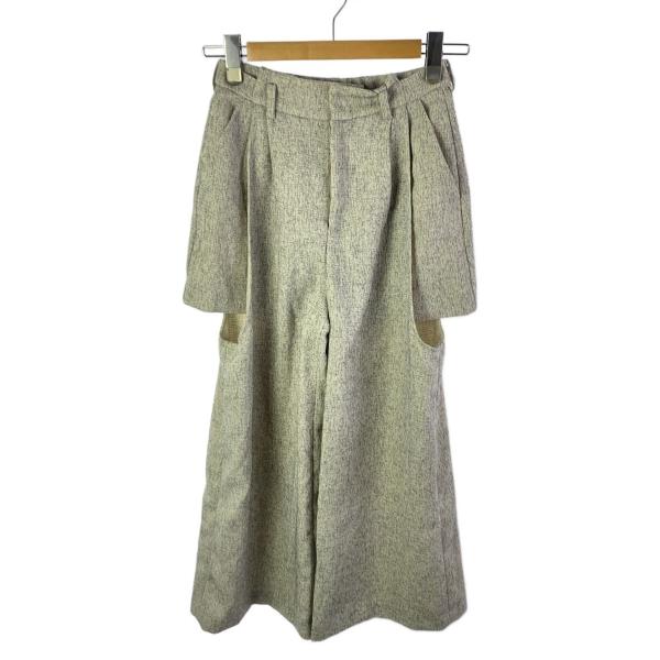 AMERI◆ボトム/S/ポリエステル/GRY/deformation summer tweed pa...