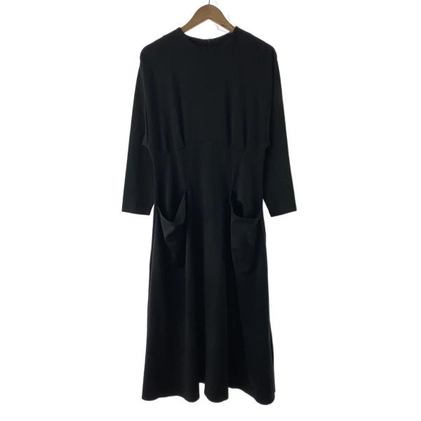 RIM.ARK◆Noble dolman cut 長袖ワンピース/36/ポリエステル/BLK/
