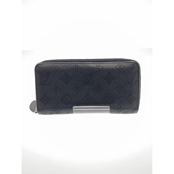 LOUIS VUITTON◆ジッピー・ウォレット_マヒナ_BLK/牛革/BLK/レディース