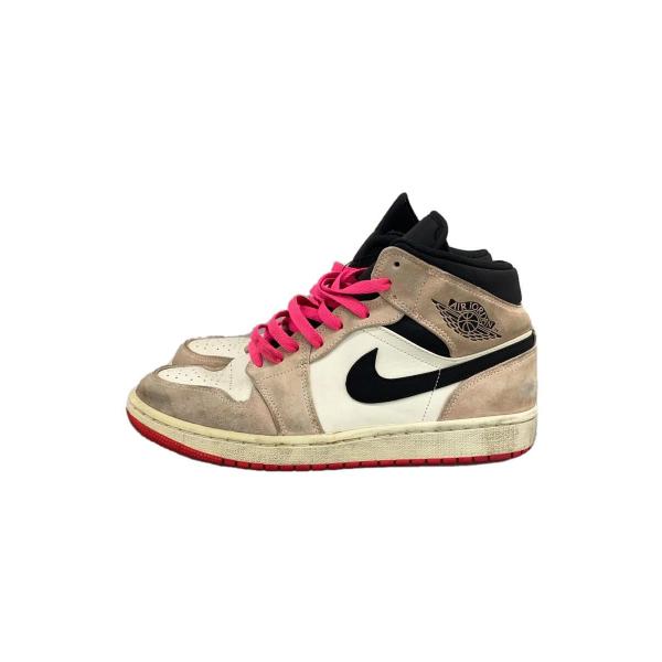 NIKE◆AIR JORDAN 1 MID SE/エアジョーダン1ミッドSE/ピンク/852542-...