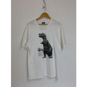 STUSSY◆T-REX/Tシャツ/M/コットン/WHT