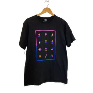 STUSSY◆×PIGALLE/×ill-studio/Tシャツ/L/コットン/BLK