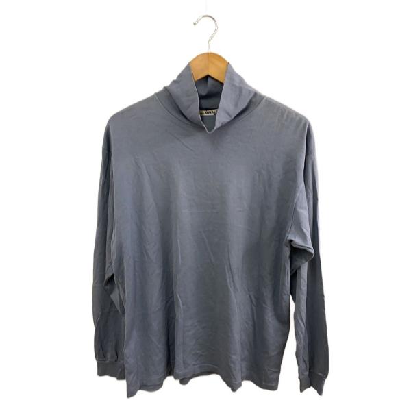 AURALEE◆長袖Tシャツ/4/コットン/BLU/A20AP02GT