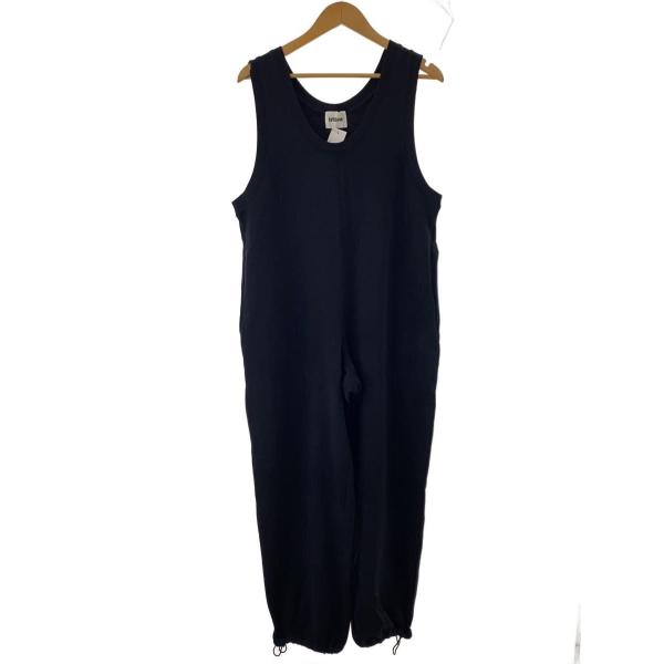 willow/スラブ裏毛裾ドロストオールインワン/--/コットン/BLK/
