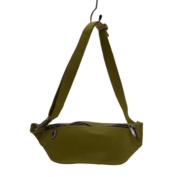 Rick Owens◆GEOBUMBAG ACID/バッグ/レザー/GRN//