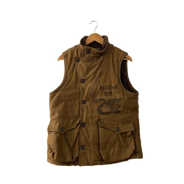 FREEWHEELERS◆ウインターアビエーターズベスト/ベスト/38/KHK//