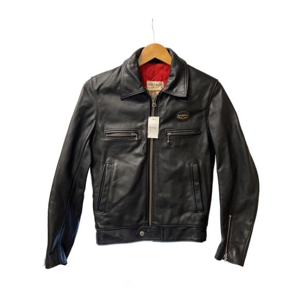 Lewis Leathers◆シングルライダースジャケット/34/レザー/BLK