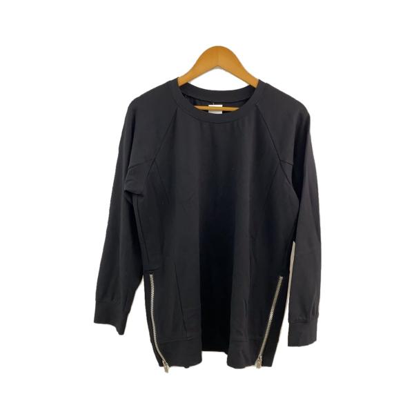 RESOUND CLOTHING◆/サイドジップトレーナー/スウェット/3/レーヨン/BLK/無地/...