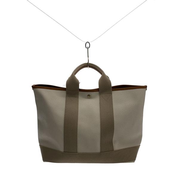 Breath TOPKAPI◆トートバッグ/レザー/CRM/無地/スコッチグレイン//