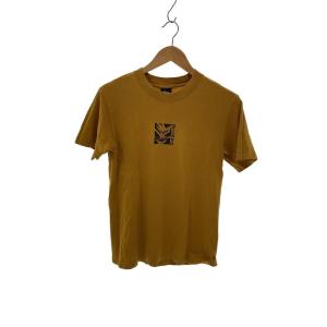 STUSSY◆ドラゴン/USA製/紺タグ Tシャツ/SS/コットン/YLW/プリント