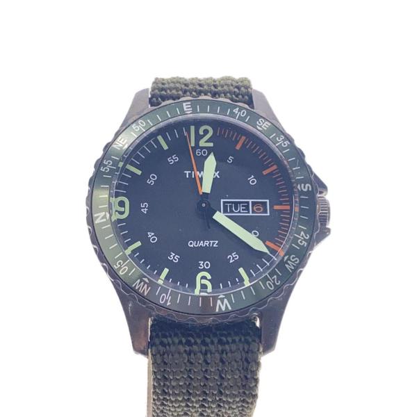 TIMEX◆クォーツ腕時計/アナログ/--/BLK/KHK/SS/TW2T56400