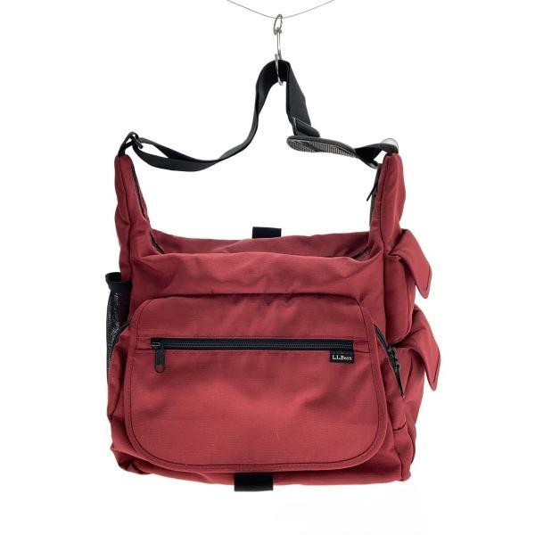 L.L.Bean◆ショルダーバッグ/ナイロン/RED/無地
