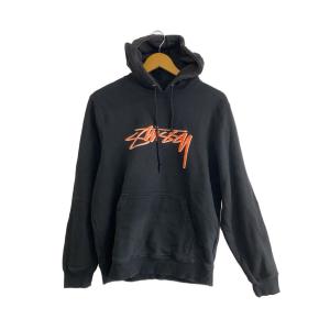 STUSSY◆パーカー/S/コットン/ブラック/BASIC STUSSY HOOD//