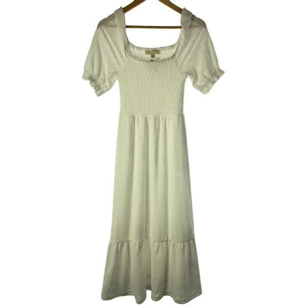 MICHAEL MICHAEL KORS◆半袖ワンピース/S/ポリエステル/WHT/JS381SN5...