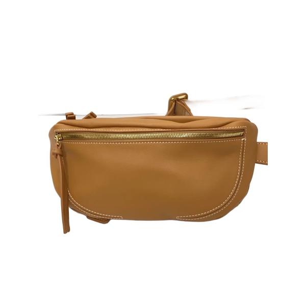 TREASURE TOPKAPI◆ウエストバッグ/レザー/BRW/無地
