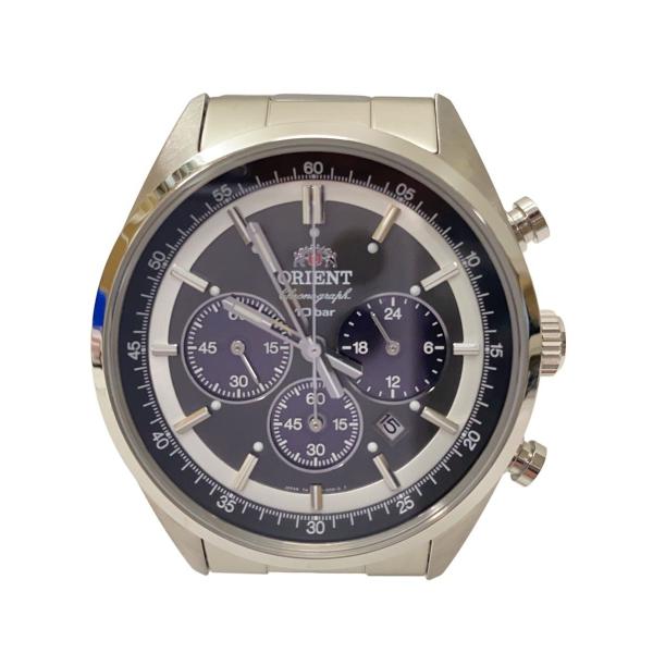 ORIENT◆ソーラー腕時計/アナログ/ステンレス/GRY/SLV/SS/TX00-C0-B//