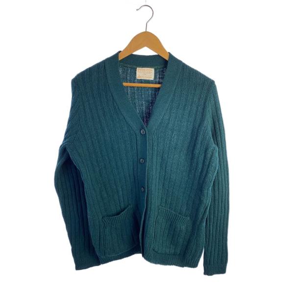 PENDLETON◆カーディガン(厚手)/38/ウール/GRN/無地