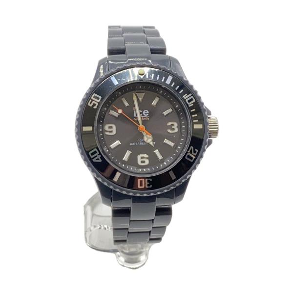 ice watch◆クォーツ腕時計/アナログ/--/BLK/GRY/SS/10ATM