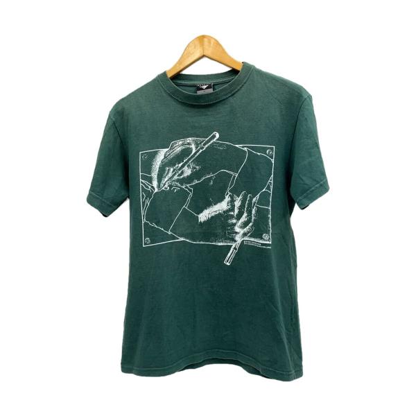 90s/M.C.ESCHER/Tシャツ/XL/コットン/GRN