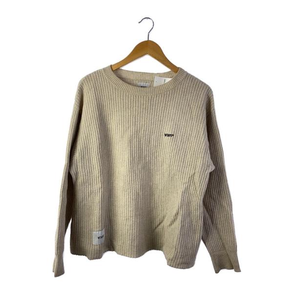 WTAPS◆ニット・セーター(厚手)/S/ウール/BEG/192MADT-KNM04