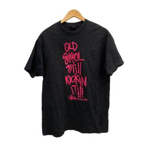 STUSSY◆Tシャツ/L/コットン/BLK