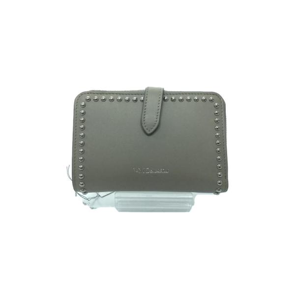 J&amp;M DAVIDSON◆MEDIUM ZIP AROUND WALLET/財布/GRY/無地/レデ...