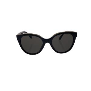 CHANEL◆バタフライシェイプアイウェア/傷有/サングラス/BLK/BLK/レディース/5414-A//