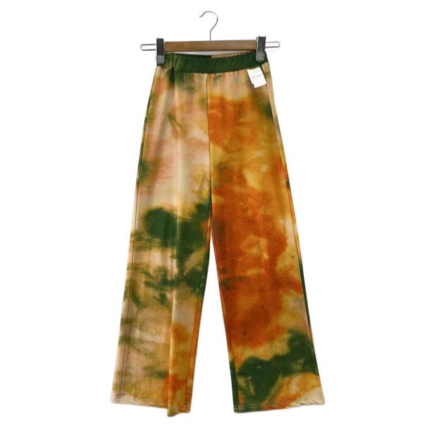 AMERI◆MIRANDA TAIDAI PANTS/ボトム/S/ポリエステル/マルチカラー/総柄/...