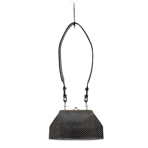 BIGOTRE◆ERRAND WIDE PYTHON/ショルダーバッグ/レザー/BLK/032003...