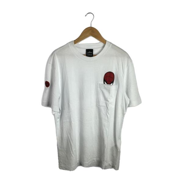 MONCLER◆Tシャツ/M/コットン/WHT/スパイダーマン