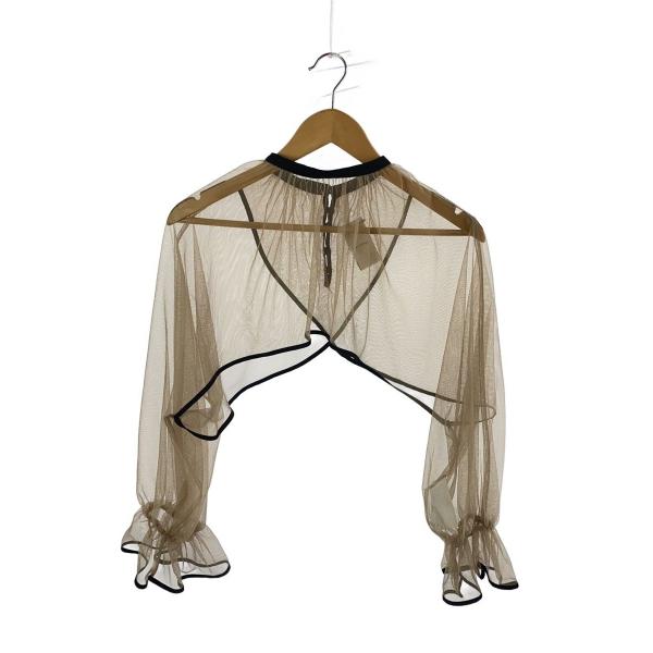 AMERI◆長袖ブラウス/M/ポリエステル/CML/無地/02210530880