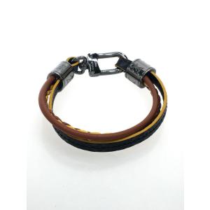 LOUIS VUITTON（ルイ・ヴィトン） ダミエ ブレスレット レザー ロゴ 黒