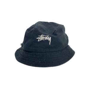 STUSSY◆ハット/--/コットン/BLK/メンズ