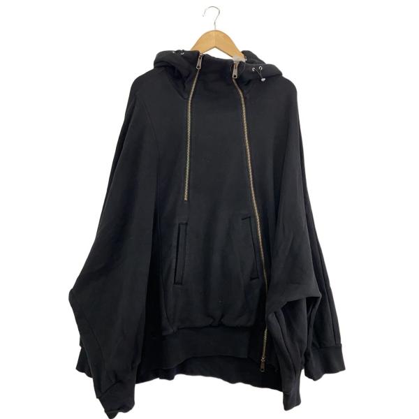 Ground Y◆ジップパーカー/3/コットン/BLK/無地/gj-t04-032//