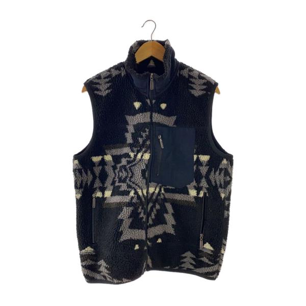 PENDLETON◆フリースベスト/M/ポリエステル/BLK/8475-3336