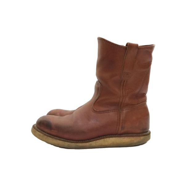 RED WING◆ブーツ/US7.5/ブラウン/8866/レッドウィング/ソールスレ有/汚れ有