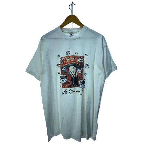 FRUIT OF THE LOOM◆90S/VINTAGE T/ムンク/No Cream/VINTA...
