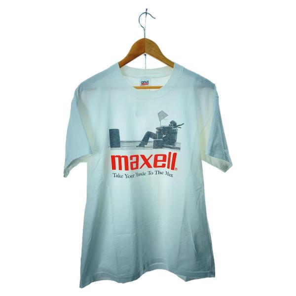 ANVIL◆90S/MAXELL/Tシャツ/XL/コットン/ホワイト//