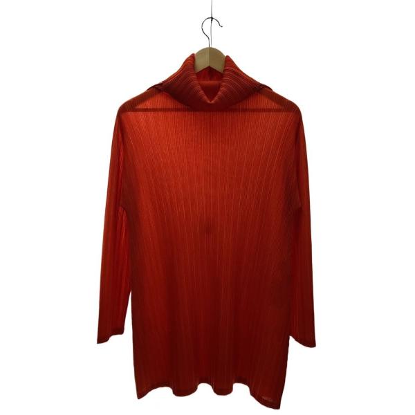 PLEATS PLEASE ISSEY MIYAKE◆長袖カットソー/3/ポリエステル/ORN/PP...