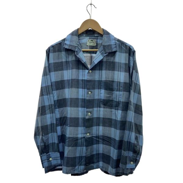 50S/gunnin/オープンカラーシャツ/ループカラー/VINTAGE/開襟長袖シャツ/L//