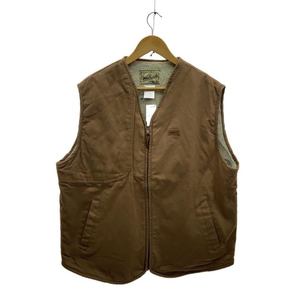 Woolrich◆90s/裏ボア/ダック地/ベスト/L/コットン/CML