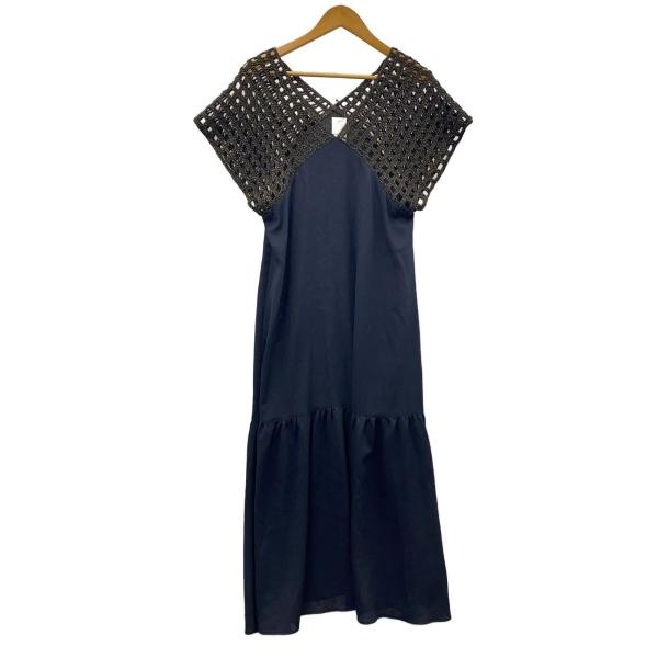 muller of yoshiokubo◆moy GLITTER CROCHET DRESS/半袖ワ...