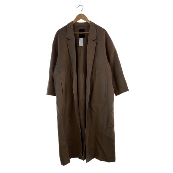 JEANASIS◆チェスターコート/FREE/ナイロン/BRW/無地/JS071251AD