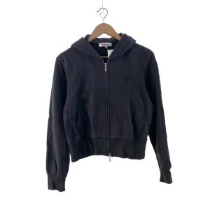 MASU◆23AW/ANGEL ZIP-UP HOODIE/ジップパーカー/46/コットン/BLK/MFFW-CS04