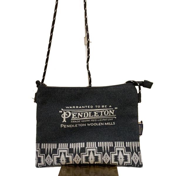 PENDLETON◆ショルダーバッグ/ナイロン/GRY/プリント