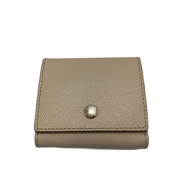 TOPKAPI◆3つ折り財布/レザー/BEG/レディース