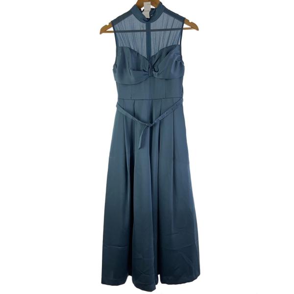 AMERI◆ノースリーブワンピース/S/ポリエステル/BLU/027250362