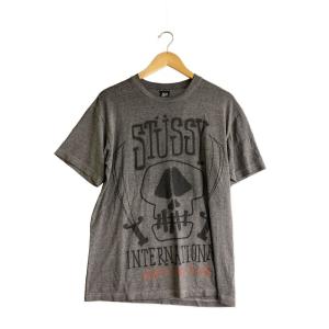 STUSSY◆SOCIETY/Tシャツ/M/コットン/GRY//