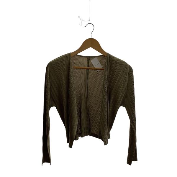 PLEATS PLEASE ISSEY MIYAKE◆プリーツカーディガン(薄手)/3/ポリエステル...