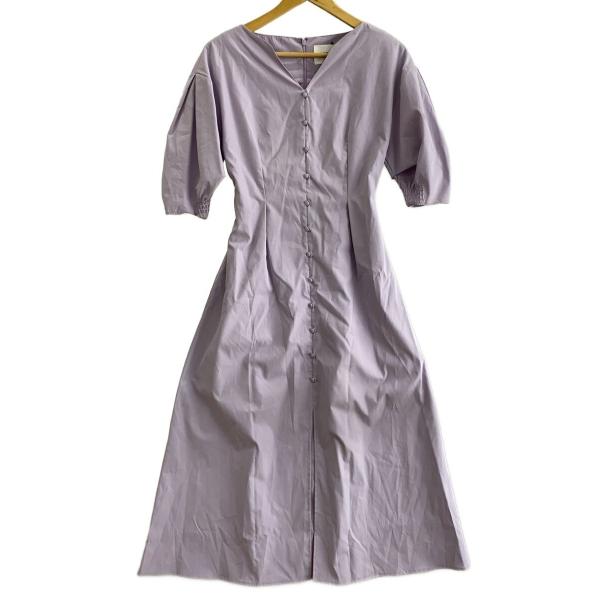 AMERI◆半袖ワンピース/S/ポリエステル/PUP/無地
